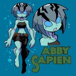 abe_sapien bare_midriff barefoot blue_eyes crap-man cute fins fish_girl fish_humanoid hellboy_(series) monster_girl rule_63 short_hair tagme underwater