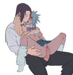 areolae black_hair blue_hair blush breast_press breast_squeeze breasts brother_and_sister dodo_(artist) genderswap_(mtf) hot_sex incest itasasu kissing naruto naruto_(series) naruto_shippuden nipples open_mouth penetration penis pleasure_face pussy pussy_juice red_eyes rule_63 sasuita sasuke_uchiha sasuko school_uniform schoolgirl sex sibling_incest spread_legs uchiha_itachi uncensored