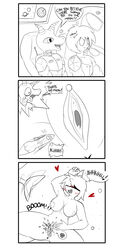 absurd_res anthro comic female fish genitals greatwhiteshark group hi_res invalid_tag macro marine pussy shark sketch smolspearrow tiffany_(smolspearrow) whiteshark