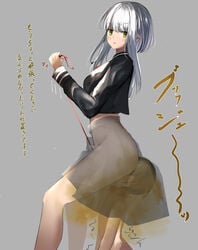 bondage facesitting fart fart_fetish femdom leash original original_character school_uniform schoolgirl simple_background translation_request tsuchiro white_hair yellow_eyes