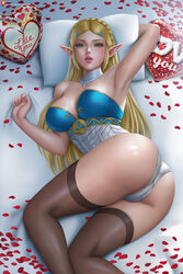 1girls alexander_dinh ass big_ass blonde blonde_female blonde_hair female female_only nintendo princess_zelda solo the_legend_of_zelda thighhighs valentine's_day zelda_(breath_of_the_wild)