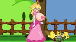 anal anal_penetration anal_sex animated areolae big_breasts blonde_hair blue_eyes blush breasts breasts_out cowgirl_position crown cum cum_in_ass cum_on_ass doggy_style earrings elbow_gloves excessive_cum exposed_breasts eyes female female_penetrated gloves hair huge_breasts koopa_troopa long_hair male male_penetrating male_penetrating_female mario_(series) nintendo nipples pink_dress platform_heels playshapes poorly_cropped princess_peach royalty sound stockings super_mario_bros. tagme thighhighs video white_gloves white_stockings white_thighhighs