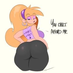 ass big_ass big_breasts big_butt bimbo blonde_hair bottom_heavy breasts bubble_ass bubble_butt condescending confident curvaceous curvy disney disney_channel fat_ass fat_butt female female_only gravity_falls haughty_face hoop_earrings implied_prostitution large_ass large_breasts large_butt leggings looking_at_viewer looking_back mean ota_(artist) pacifica_northwest tank_top text thick_ass thick_thighs voluptuous wide_hips