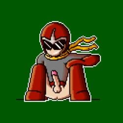 lutmer male_only mega_man mega_man(classic) pixel_art proto_man tagme