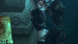 1boy 1girls 2016 3d animated ass blizzard_entertainment bombowykurczak bouncing_ass dark_ranger eastern_kingdoms edit fenora_ashenfall fingering from_behind_position hi_res high_elf horde hunter_(warcraft) interspecies neck_grab no_sound original_character panties panties_around_leg panties_aside red_hair restrained shawn_darkwalker source_request stockings thegworks tirisfal undead undead_(warcraft) undead_rogue vaginal_penetration video warcraft white_hair world_of_warcraft