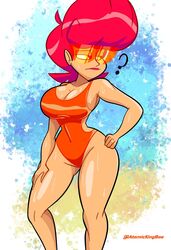 1girls alternate_version_available artist_name atomickingboo big_breasts bikini breasts fat_ass fat_butt female female_focus female_only hips large_ass large_breasts large_butt looking_at_viewer looking_back macy_atomix one-piece_swimsuit orange-tinted_eyewear original original_character pompadour red_hair sunglasses swimsuit swimwear the_space_angels thick thick_legs thick_thighs tinted_eyewear visor voluptuous wide_hips