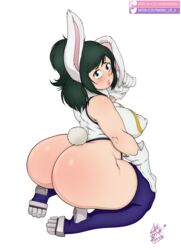 1girls 2020 animal_ears big_breasts breasts bunny_ears captainjerkpants cosplay green_hair inko_midoriya large_ass marshallleea mature_female milf miruko_(cosplay) mother my_hero_academia tight_clothing venus_body voluptuous