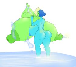 5_fingers 5_toes 5h4m3l355 absurdres alien alien_girl alien_humanoid alpha_channel areolae ass ass_grab big_nipples blonde_hair blue_body blue_hair blue_skin breast_grab breast_size_difference breast_squeeze breasts breasts_bigger_than_head cartoon_network females fingers floating_hands gigantic_nipples grabbing_ass green_body green_skin hand_on_breast hand_on_shoulder hands_on_ass hands_on_breasts highres holding_hands huge_nipples hyper hyper_breasts kissing lactation lapis_lazuli_(steven_universe) nipple_grab nipple_pinch nipple_play nipples nude peridot_(steven_universe) pinching pinching_nipples puffy_nipples steven_universe suspended_in_midair toes transparent_background water yuri