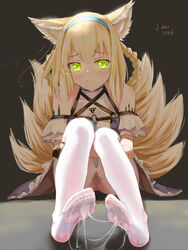 arknights cum cum_on_feet dildo feet fox_girl pantyhose peeing peeing_self pussy_juice pussy_juice_stain sex_toy sitting sitting_pee skirt_lift stockings suzuran_(arknights) thighhighs urine urine_pool urine_stain vibrator vv_sxx wet_pantyhose