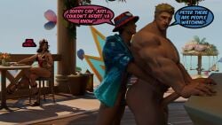 1girls 2boys 3d 3d_(artwork) beach black_widow_(aquatic_assassin) black_widow_(marvel) black_widow_(marvel_rivals) blender captain_america captain_america_(marvel_rivals) dialogue female gay gay_sex male male/male marvel marvel_rivals peter_parker public public_nudity public_sex spider-man spider-man_(marvel_rivals) steve_rogers watching yaoi yaoi_with_female_audience