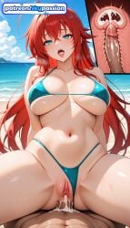 1boy 1girls 2026 ai_assisted ai_generated anime beach boobs breasts bust cervix clothing_aside cock cross-section cum cum_in_pussy deep_penetration dick ejaculation female_genitalia genitals hetero hi_res high_quality high_resolution high_school_dxd highres internal_cumshot legs_apart long_hair love_making navel overflow patreon patreon_username penetration penis pussy red_hair rias_gremory sex sexual_intercourse skypassion solo_focus spread_legs stable_diffusion swimsuit tanlines tits uncensored uncensored_pussy uncensored_vagina urethra uterus vaginal watermark