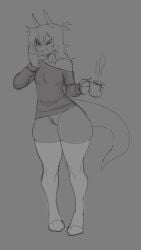 big_breasts breasts cherry_(reddrago) cleavage female furry huge_breasts pussy reddrago thick_thighs wide_hips
