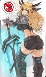1girls alesz01 ass breasts clothed female magik_(illyana_rasputin) marvel muscular tagme