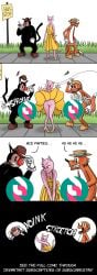 angry angry_expression angry_face anthro anthro_female anthro_only ballbusting balls_grab blush blush_lines blushing casual_erection casual_nudity cat_girl cbt censored cock_and_balls_torture comic comic_page comic_strip crazycolumbina embarrassed embarrassed_female embarrassed_nude_female furry furry_female furry_male furry_only going_commando logo_censor malesub no_panties pain preview punishment pussy pussy_lips rubberhose screaming skirt_lift toony upskirt windy_skirt