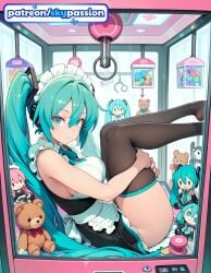 1girls 2026 ai_assisted ai_generated anime apron aqua_eyes aqua_hair aqua_necktie button_eyes character_doll doll enmaided frilled_apron hatsune_miku headset hi_res high_quality high_resolution highres holding_doll long_hair maid maid_apron maid_headdress miku_hatsune o_o patreon patreon_username skypassion solid_circle_eyes stable_diffusion stuffed_animal stuffed_bunny stuffed_toy teddy_bear thighhighs toy twintails very_long_hair vocaloid watermark white_apron