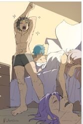 2boys 2boys2girls 2girls 2girls2boys emilia_(re:zero) julius_juukulius magizhan natsuki_subaru re:zero_kara_hajimeru_isekai_seikatsu rem_(re:zero) tagme