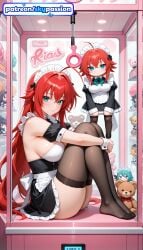 1girls 2026 ai_assisted ai_generated anime boobs breasts bust hi_res high_quality high_resolution high_school_dxd highres long_hair maid_headdress patreon patreon_username red_hair rias_gremory skypassion stable_diffusion stuffed_animal stuffed_toy teddy_bear thighhighs tits two_side_up watermark