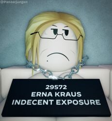 1girls 2020s 2026 3d angry areolae arrest arrested ass barely_clothed big_breasts big_butt blonde_hair breasts breasts_bigger_than_head breasts_focus chubby chubby_female cleavage comic continuation curvaceous curvy erna_kraus fat female female_only frown funny gigantic_breasts gilf glasses hag heavy_breasts hires huge_breasts indecent_exposure instant_loss_2koma large_butt long_hair massive_breasts mature mature_female mature_woman milf mole mostly_nude mugshot nipples obese outside overweight overweight_female panzerjungen part_of_a_set plump ponytail render roblox robloxian simple_background solo solo_focus tagme text thick voluptuous wrinkles