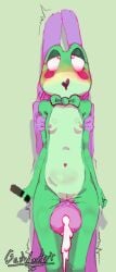 ahegao anthro belly big_penis blushing bowtie collar cum cum_drip digital_media_(artwork) explicit female frog from_below gazwenart genitalia green_skin hybrid jax_(tadc) jax_(the_amazing_digital_circus) looking_at_viewer nipples nsfw on_back penetration purple_fur pussy rabbit ribbit_(tadc) ribbit_(the_amazing_digital_circus) shaded solo_female spread_legs teats tongue_out vagina vaginal_penetration