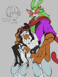 asahi_sas_brutus choking dancing_green frog izumi_tol_amulius long_tongue monster monster_cock