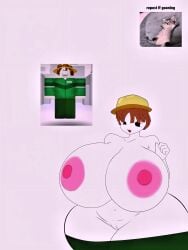 big_ass big_breasts big_thighs brown_hair nipples pussy roblox roblox_avatar white_background white_body