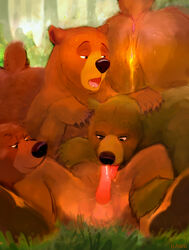 bear brother_bear disney fellatio female feral fur insertion kenai male male/ambiguous nude oral penis pussy rand_(furry_artist) sitting