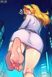 1girl 1girls ai_assisted ai_generated feet feet_fetish feet_focus feet_up foot foot_fetish foot_focus hoyoverse league_of_legends league_of_legends:_wild_rift luxanna_crownguard nay_juno riot_games sexy_pose
