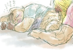 2boys gay kevin_mask kid_muscle kinnikuman_nisei male male_only mantaro_kinniku muscle sketch tagme