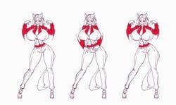 2020 3girls animated big_breasts bouncing_breasts breasts cerberus_(helltaker) dancing demon_girl dog_ears drawn female female_only helltaker huge_breasts jiggle looking_at_viewer me!me!me! meme movement_lines n647 partially_clothed partially_colored shaking shaking_hips short_hair smile smiling spade_tail suit tail thin_waist voluptuous wasp_waist wide_hips