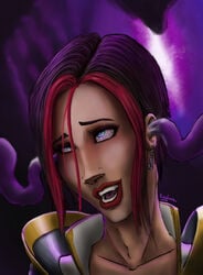 1girls ahe_gao ahegao brain_fuck crossed_eyes ear_fuck ear_insertion ear_penetration fiora_laurent keylara league_of_legends multicolored_hair red_lipstick rolled_back_eyes tentacle tentacle_in_ear tentacle_penetration tentacle_rape tentacles tentacles_on_female unusual_penetration vel'koz