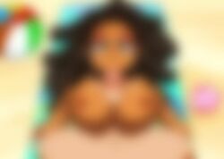 1boy 1girls alternate_breast_size animal_crossing animated areolae big_breasts big_penis black_hair breasts dark-skinned_female dark_skin dreadlocks female huge_breasts large_breasts light-skinned_male long_hair longer_than_30_seconds longer_than_one_minute male male/female minus8 nintendo on_back only_player paizufella paizuri pov sound sound_edit sound_effects the_editor01 video villager_(animal_crossing)