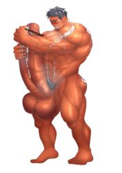 abs ass balls bara beard big_ass big_balls big_penis black_hair blush bodybuilder boner cum_in_mouth cum_on_abs cum_on_arm cum_on_arms cum_on_ass cum_on_body cum_on_face cum_on_hair cum_on_lower_body cum_on_penis cum_on_self cum_on_upper_body cumshot erection facial facial_hair gay hairy hairy_arms hairy_ass hairy_balls hairy_chest hairy_legs hairy_male hand human human_only hunk hyper hyper_balls hyper_genitalia hyper_penis hyper_testicles job kuromine_hiraya looking_at_penis looking_at_viewer looking_pleasured lust male male_only muscles muscular muscular_legs muscular_male muscular_thighs musk nipples nude nude_male open_mouth pecs penis pubic_hair solo testicles vein veins veiny_penis yaoi yuatari