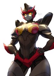 1girls alien alien_girl breasts curvy curvy_body curvy_female curvy_figure curvy_hips female female_only flamewar grey_body grey_skin hips humanoid looking_at_viewer machine mechanical medium_breasts panties partially_clothed red_panties robot robot_girl solo solo_female thick thick_legs thick_thighs thighs transformers wide_hips yellow_eyes