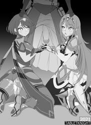 1futa 2girls big_penis black_and_white cock_worship crossover drooling erection female flaccid_penis foreskin foreskin_folds futa_on_female futanari human intact kneeling monochrome mythra pyra retracted_foreskin rwby smooth_penis tabletknight tongue tongue_out uncut weiss_schnee wet_pussy xenoblade_(series) xenoblade_chronicles_2