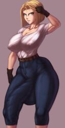 1futa abdomen abs android_18 balls big_balls big_breasts big_penis blonde_hair breasts bulge bulge_down_leg cameltail capri_pants clothed clothing dno dragon_ball dragon_ball_super fully_clothed futa_only futanari high_waisted_pants huge_cock human muscles muscular muscular_arms muscular_futanari muscular_intersex muscular_legs muscular_thighs pale_skin penis penis_shaped_bulge penis_to_the_knees solo thick_thighs tight_clothing wide_hips