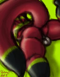 absurd_res anthro ass balls butt_focus fur genitals hermesdidit hi_res male multicolored_body multicolored_fur muscular muscular_anthro muscular_male sketch solo solo_focus spread_legs unknown_species