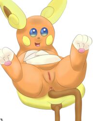 absurd_res alexzozaya alolan_raichu anus female feral fur furry furry_only genitals hi_res legs_up nintendo paws pokémon_(species) pokemon pussy raichu regional_form_(pokémon) solo spread_legs spreading tail