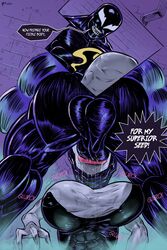 balls big_penis blowjob blue_eyes busty fellatio female gwen_stacy hourglass_figure huge_cock imminent_sex large_penis male marvel marvel_comics meinfischer penis spider-gwen spider-man_(series) symbiote tagme testicles veiny_penis venom venom's_kiss_(comic) venom_(marvel) wide_hips