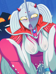 alien alien_girl big_breasts breasts creampie cum cum_in_pussy cum_inside mother_of_ultra nipples penetration penis pussy saliva source_request ultraman_(franchise) ultraman_belial vagina vaginal vaginal_penetration vaginal_sex yellow_eyes