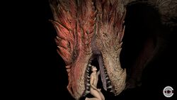 16:9 3d_(artwork) ambiguous_gender capcom crimsoncreaturecreations digital_media_(artwork) dragon duo feral human male male/ambiguous male_only mammal masturbation mawplay monster monster_hunter rendered safi'jiiva soft_vore source_filmmaker teeth_showing tongue video_games vore widescreen willing_vore