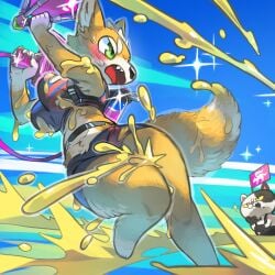 big_breasts breasts female fox_mccloud furry judd nintendo splatoon star_fox tagme zenimakitchen