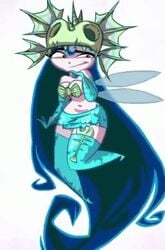 1girls animated annetta_fish_(rayman) fairy gif loop narrow_shoulders nymph_(rayman) official_art rayman_(series) rayman_origins seductive sprite thick_thighs white_background wide_hips