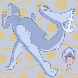 anthro butt female furry furry_ass shark shark_girl shark_humanoid