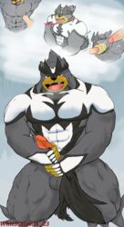 absurd_res anthro bara hi_res human humanoid legendary_pokémon male male/male male_only mammal nintendo pokémon_(species) pokemon solo urshifu video_games whit3salmom_23 whit3salmon_23