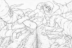 anal big_breasts coyotka_(artist) female grim_dawn loghorrean monster oral sketch tentacle tentacle_sex the_taken vaginal_penetration