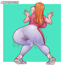 1boy 1girls ass back_view bleach blowjob clothed_sex deepthroat dojikko dripping_pussy fellatio glory_hole huge_ass huge_breasts implied_deepthroat implied_fellatio implied_oral inoue_orihime large_ass leggings long_hair mangadelta oral penis pussy_juice pussy_juice_drip pussy_juice_drip_through_clothes shoes testicles thick_thighs wet_panties wet_pussy