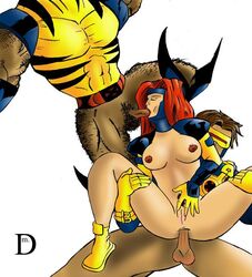 dimitri_(artist) female james_howlett jean_grey marvel scott_summers straight_hair threesome wolverine_(x-men) x-men yclops_(x-men)