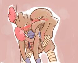 buggery color hitmonchan hitmonlee interspecies male male_only multiple_males nintendo pokemon pokemon_(species) yaoi