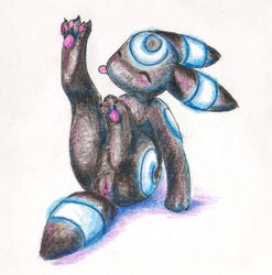 eeveelution fur furry_ears furry_tail nintendo pokemon pokemon_(species) simplepale tagme tail umbreon