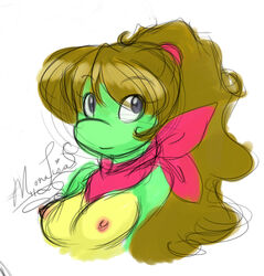 breasts character_name mona_lisa_(tmnt) nipples sketch tagme teenage_mutant_ninja_turtles text